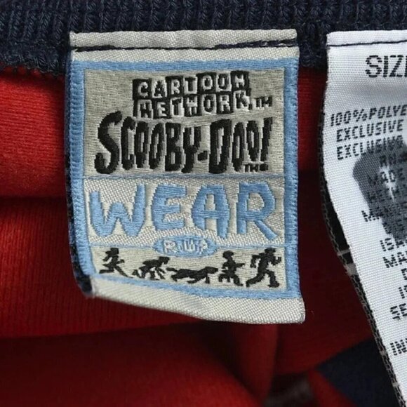 Vintage Scooby Doo Red Football Jacket Cartoon Network Red Blue Size 5 - Picture 5 of 6